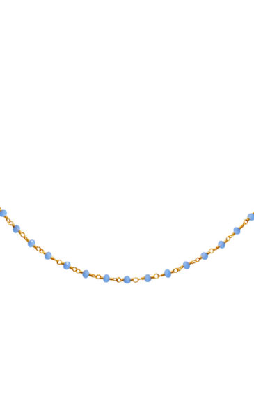 Gehna Jaipur Chalcedony Color Zirconia Faceted Beads Gold Rhodium Plating For Girls & Women CC-1087