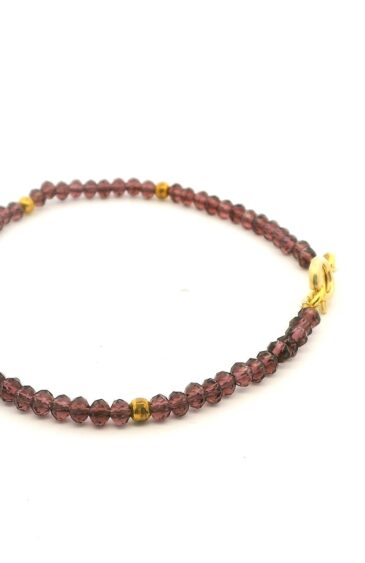Gehna Jaipur Amethyst Zircon & Vermeil Spacer Beads Bracelet  For Girls & Women CB-1105