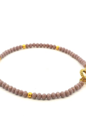 Gehna Jaipur Lilac Luster Color Zircon & Vermeil Spacer Beads Bracelet  For Girls & Women CB-1111