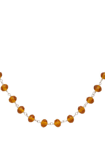 Gehna Jaipur 24″ Inches Yellow & Green Color Zirconia Faceted Beads Rosary Chain For Girls & Women CC-1112