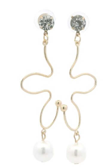 Gehna Jaipur Designer Freshwater Pearl-Studded Vermeil Earrings For Girls & Women For Girls & Women FE-1393