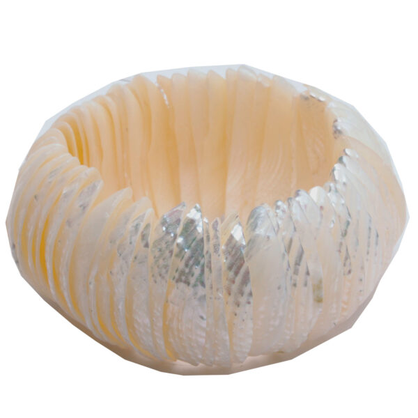 Gehna Jaipur White Color Natural Mother Of Pearl Bracelet/Adjustable Wrist Band For Girls & Women BS-1124