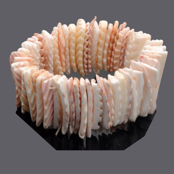 Gehna Jaipur White Color Natural Sea Shell Bar Shape Bracelet/Adjustable Wrist Band For Girls & Women BS-1126