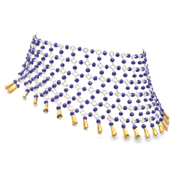 Gehna Jaipur Multicolor Pyrite Zirconia Beads Necklace Yellow Golden Rhodium Plating For Girls & Women CC-1204