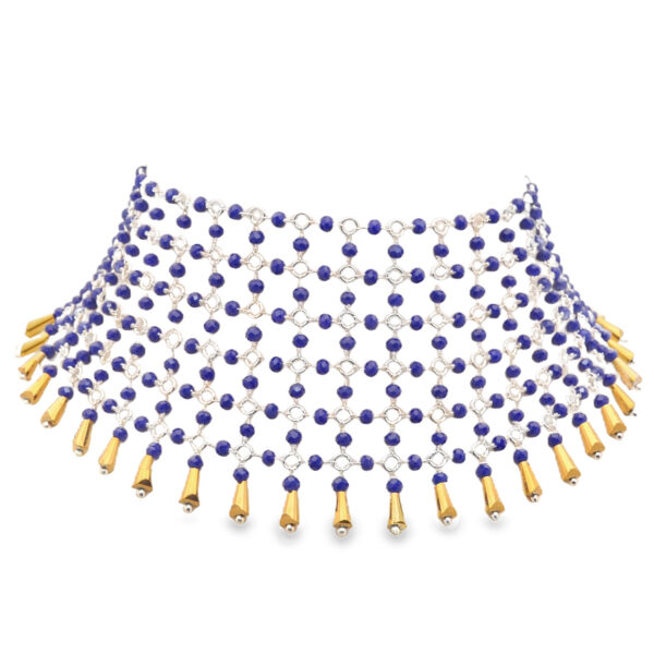 Gehna Jaipur Multicolor Pyrite Zirconia Beads Necklace Yellow Golden Rhodium Plating For Girls & Women CC-1204