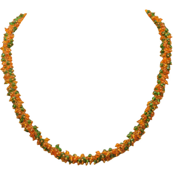 Gehna Jaipur Citrine & T-Savorite Color Zirconia Bead Necklace In Yellow Gold For Girls & Women CC-1159