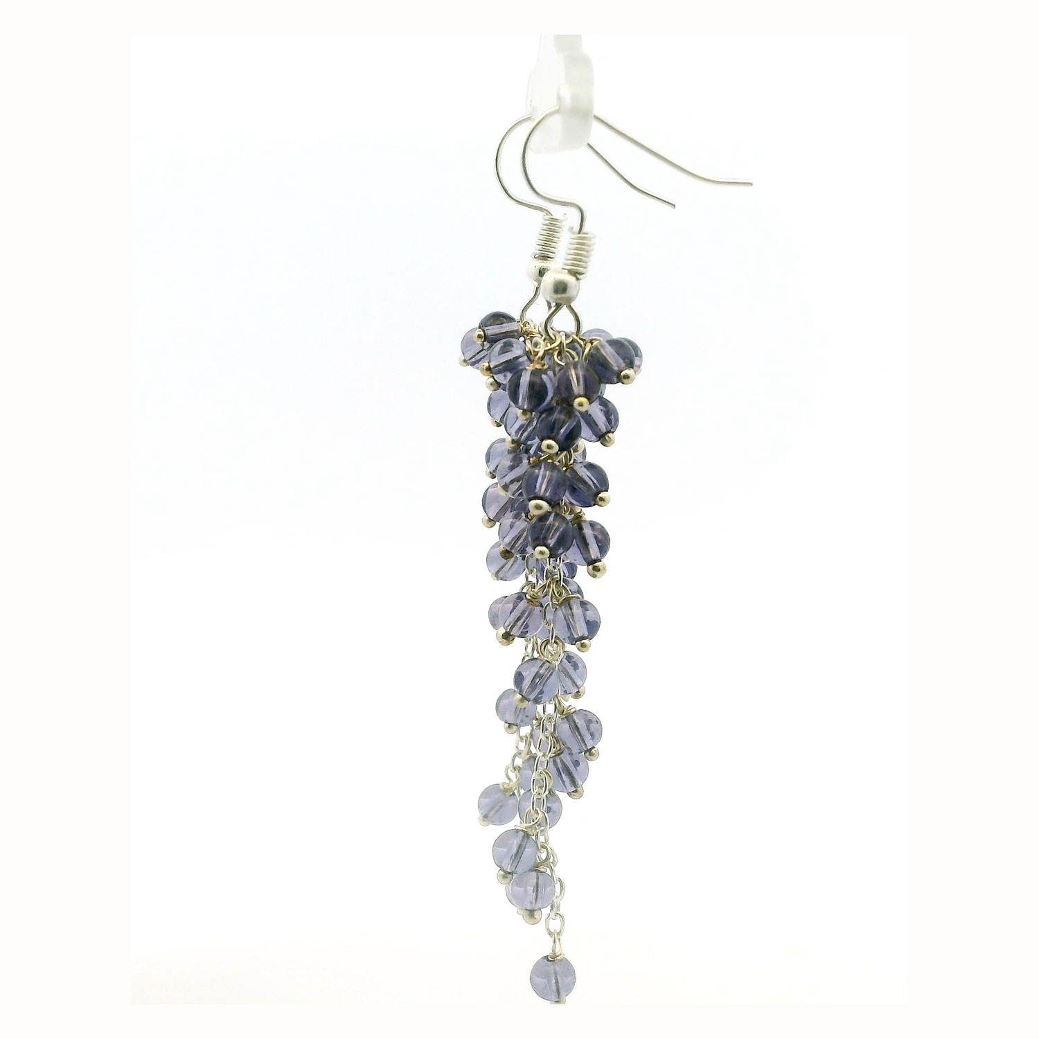 Gehna Jaipur Tanzanite Color Zircon Beads Earrings For Girls & Women CE-1183 - Image 2