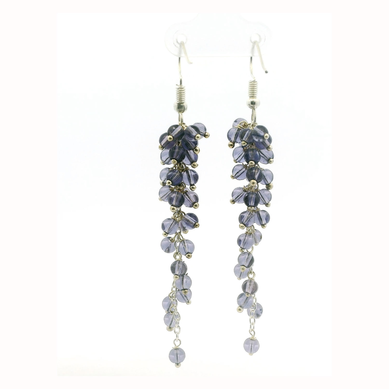 Gehna Jaipur Tanzanite Color Zircon Beads Earrings For Girls & Women CE-1183 - Image 5
