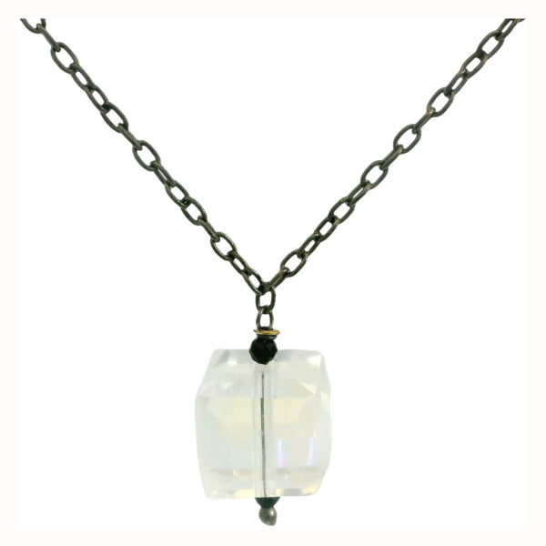Austrian Crystal Cube Pendant Fashion Hypoallergenic Jewelry ( Crystal )