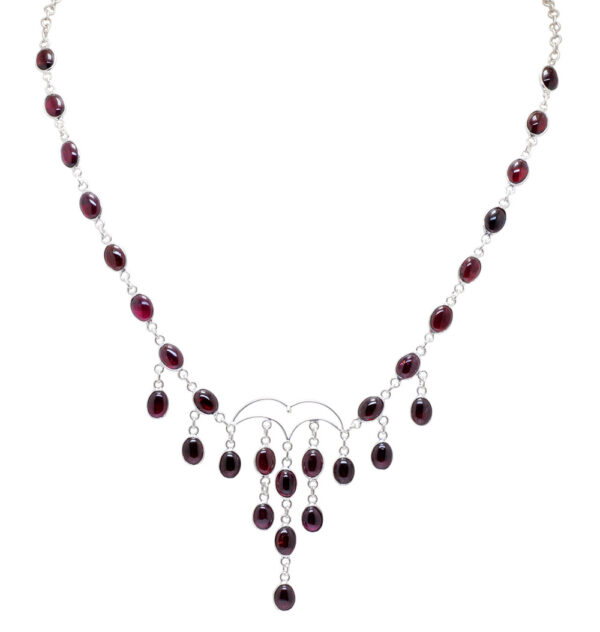 Gehna Jaipur Natural Red Garnet Gemstone Studded Necklace For Girls & Women GN-1552