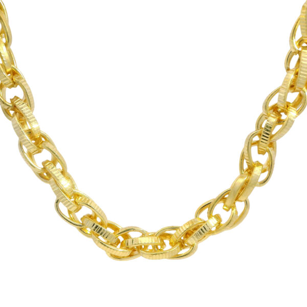 Gehna Jaipur  24″ Inches Twisted Elegant Yellow Gold Plated Chain For Girls & Women FN-1274