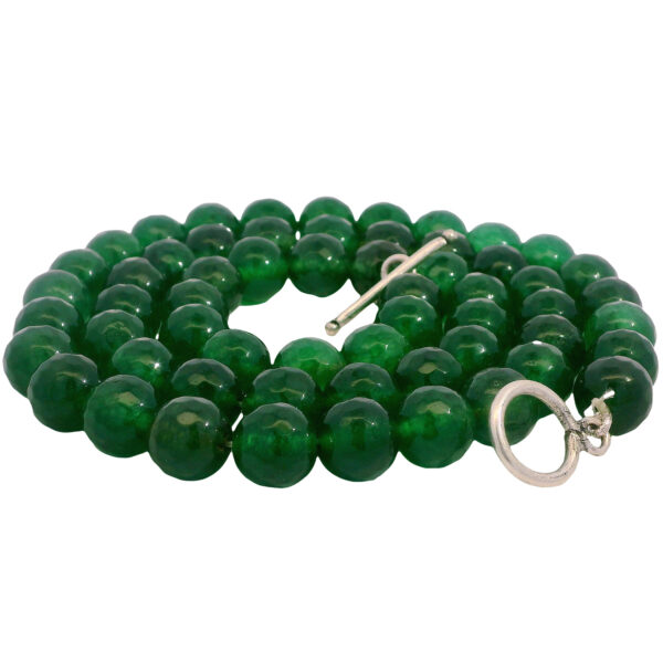 Gehna Jaipur 22″ Inches Emerald Gemstone Ball Shape Beaded Necklace For Girls & Women NP-1512