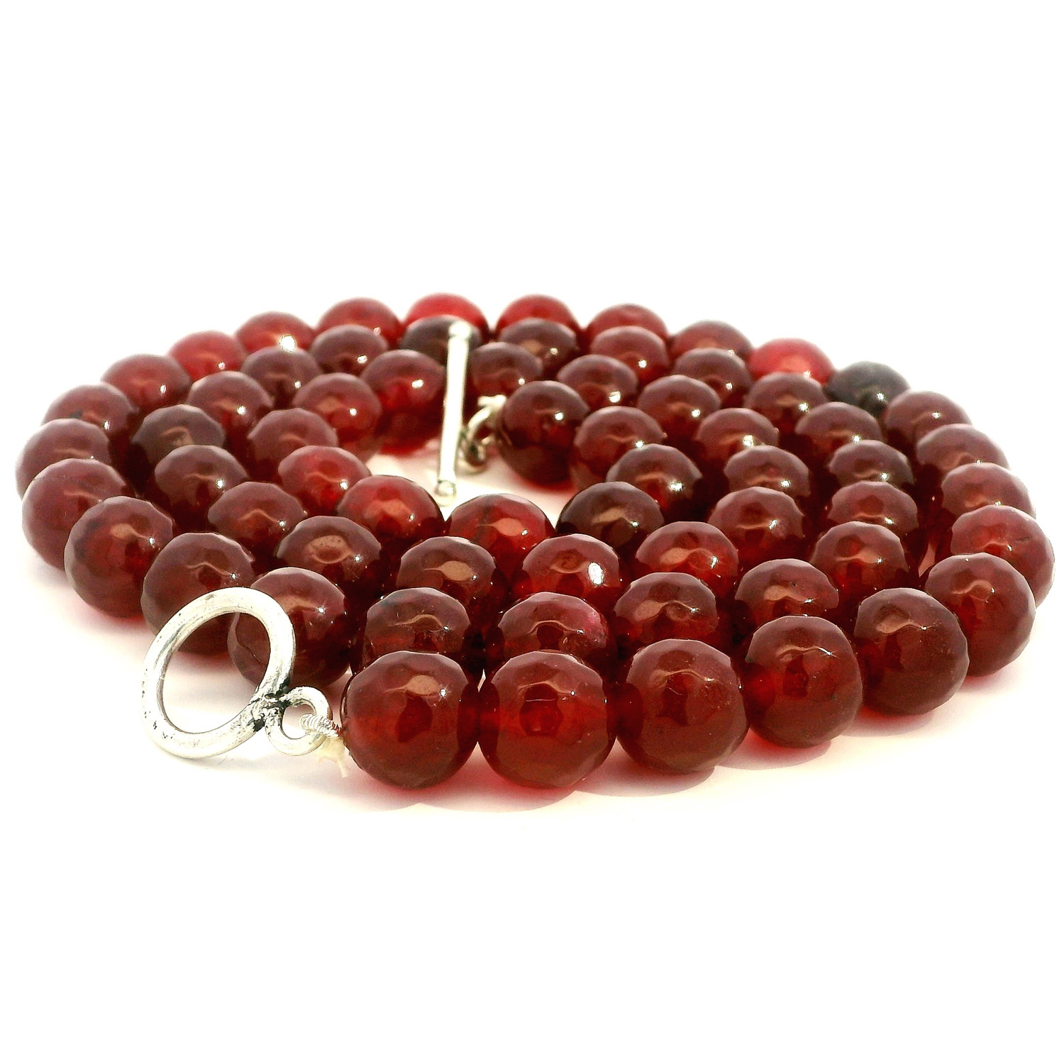 Gehna Jaipur Ruby Gemstone Round Ball Shape Faceted Beads Necklace For Girls & Women NP-1510 - Image 4