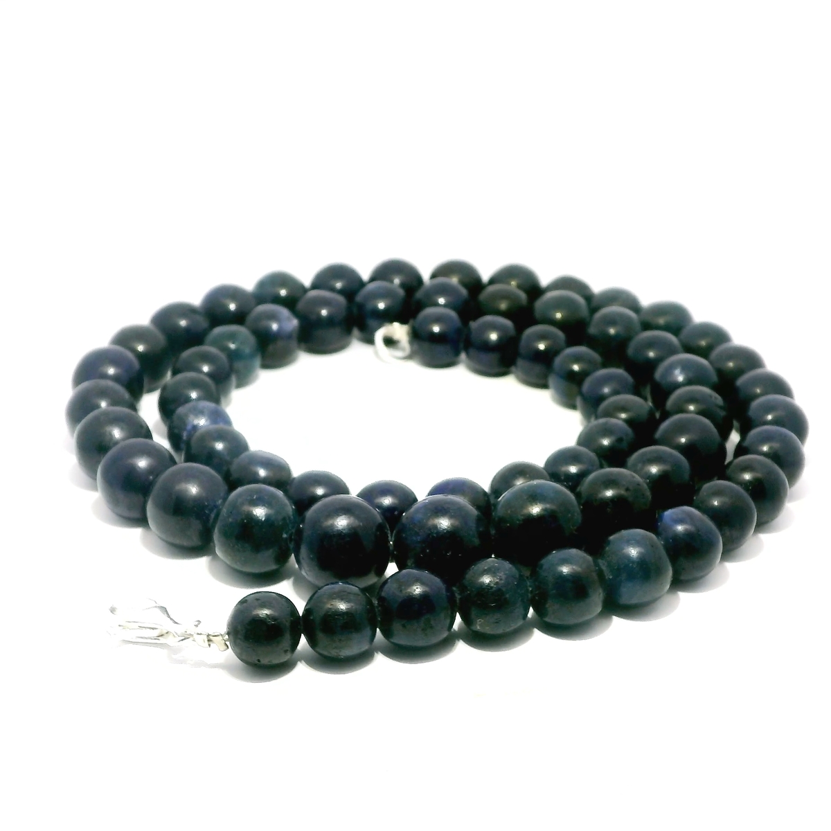 Gehna Jaipur 18-19" Inches Long Blue Sapphire 10-13 MM Cabochon Beads Necklace For Girls & Women NP-1514 - Image 4