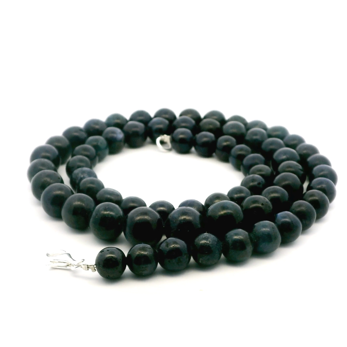 Gehna Jaipur 18-19" Inches Long Blue Sapphire 10-13 MM Cabochon Beads Necklace For Girls & Women NP-1514 - Image 3