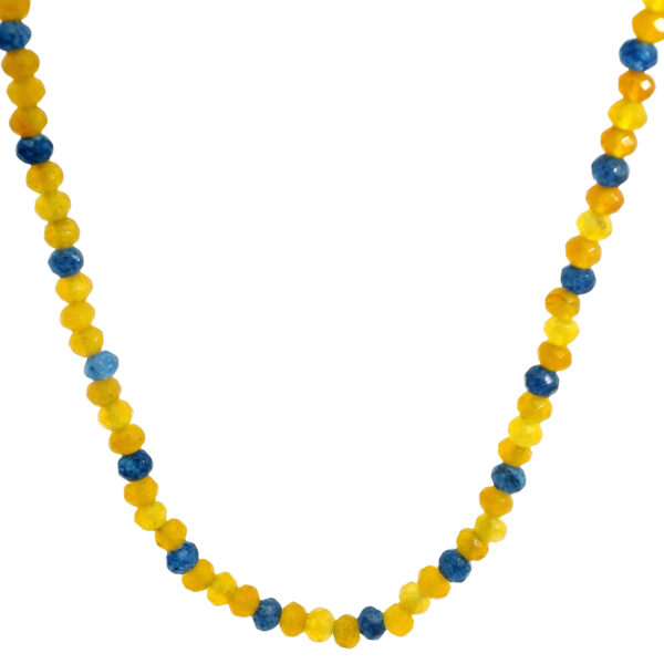 Gehna Jaipur 18″Inches Long Blue & Yellow Sapphire Gemstone Beads Necklace For Girls & Women NP-1518