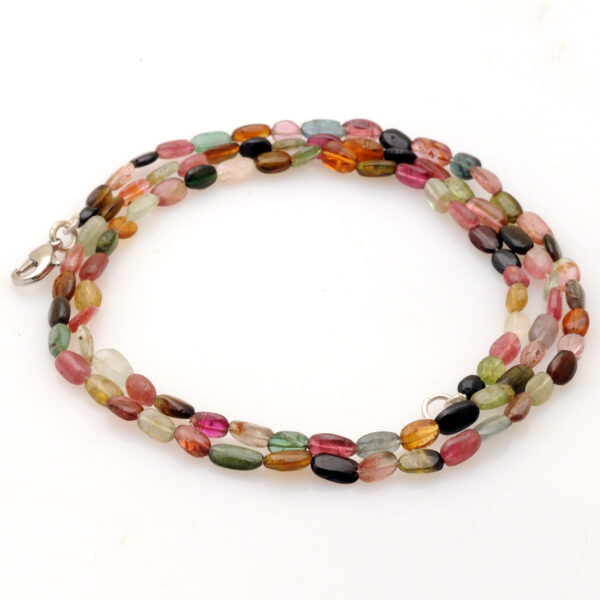 Gehna Jaipur 24 Inches Tourmaline Gemstone Bead Strand With Earrings For Girls & Women NS-1826