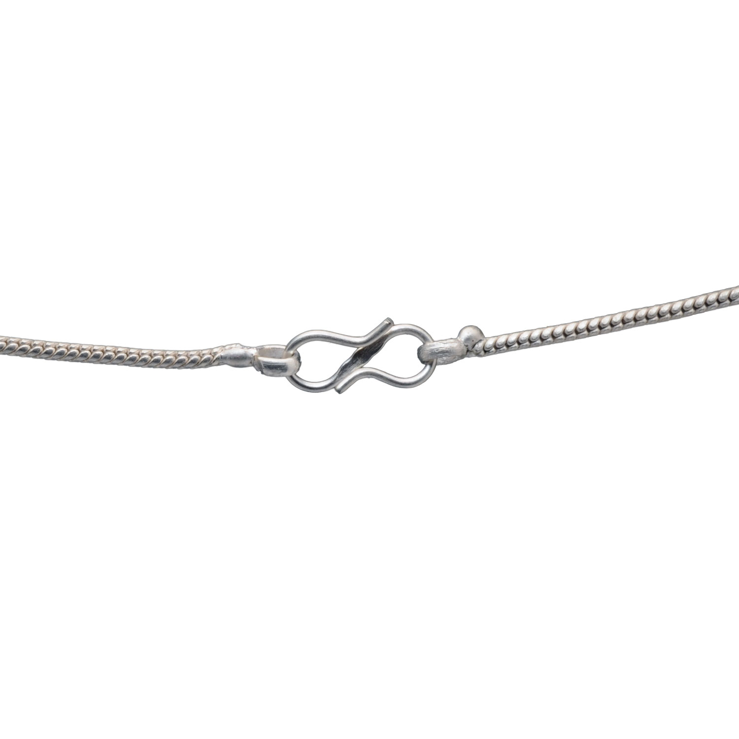 Gehna Jaipur Ruby Gemstone Pumpkin Bead Attached With Silver Chain For Girls & Women BP-1014 - Image 5