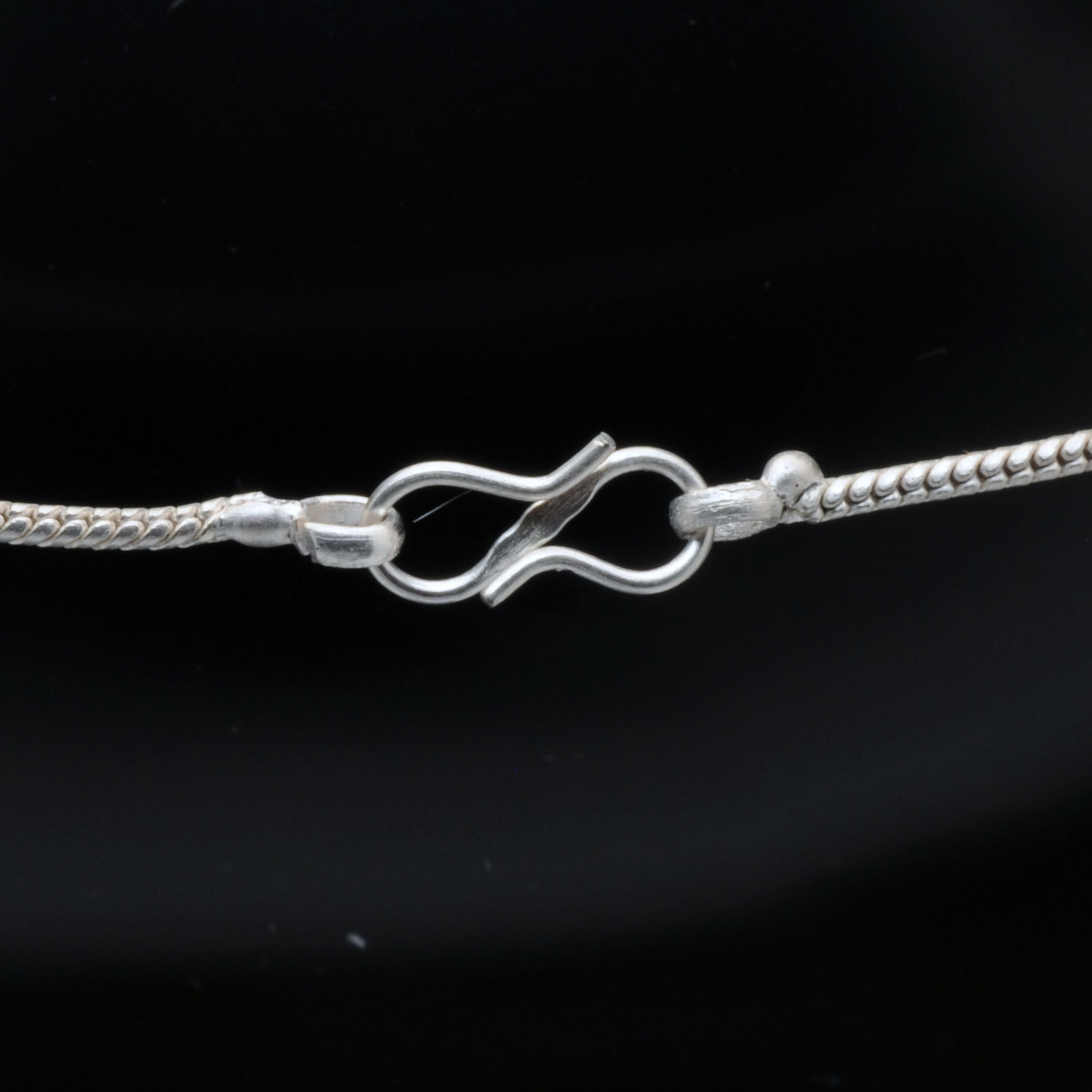 Gehna Jaipur Ruby Gemstone Pumpkin Bead Attached With Silver Chain For Girls & Women BP-1014 - Image 4