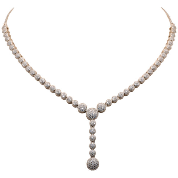 Cubic Zirconia studded party Wear Necklace & Earring Set