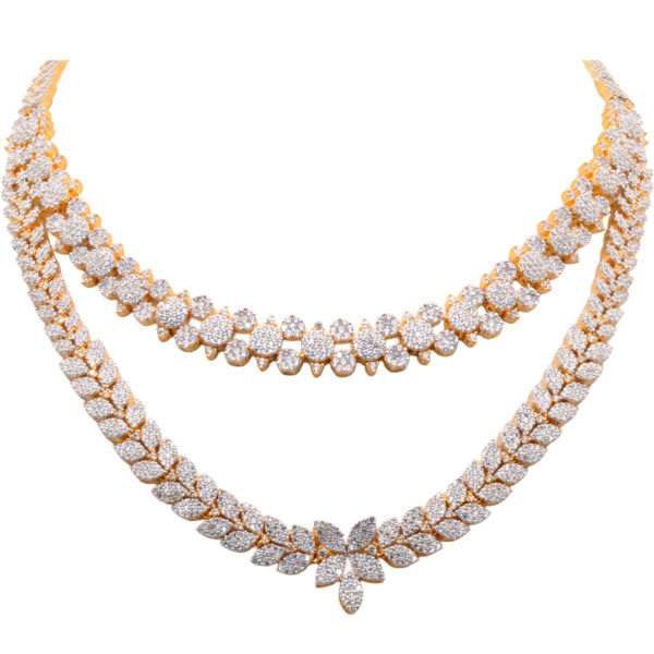 Cubic Zirconia Studded Beautiful Party Wear Necklace & Earring Set