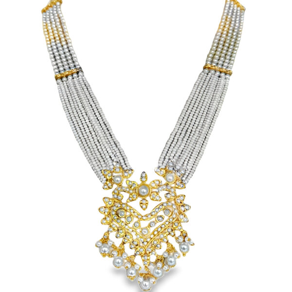 Pearl Studded Traditional Wedding Wear Necklace & Earring Set