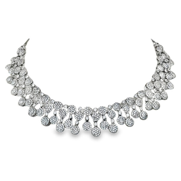 Cubic Zirconia Studded Beautiful Party Wear Necklace & Earring Set