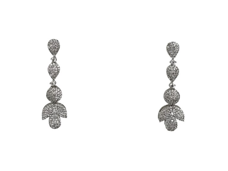 Cubic Zirconia Studded Elegant Party Wear Necklace & Earring Set