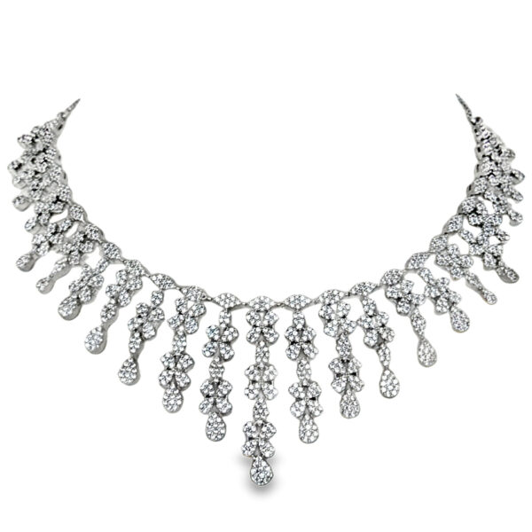 Cubic Zirconia Studded Beautiful Party Wear Necklace & Earring Set