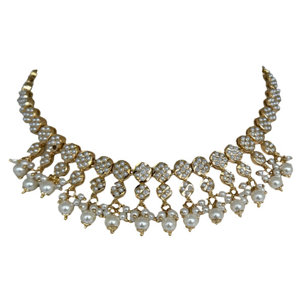 Fine Quality Pearl Studded Beautiful Wedding Wear Necklace & Earring Set