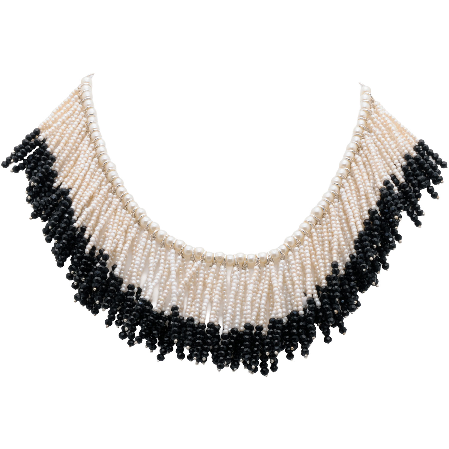 Gehna Jaipur Handmade Black Spinel Color Faceted Bead & Pearl Necklace For Girls & Women FN-1286 - Image 7