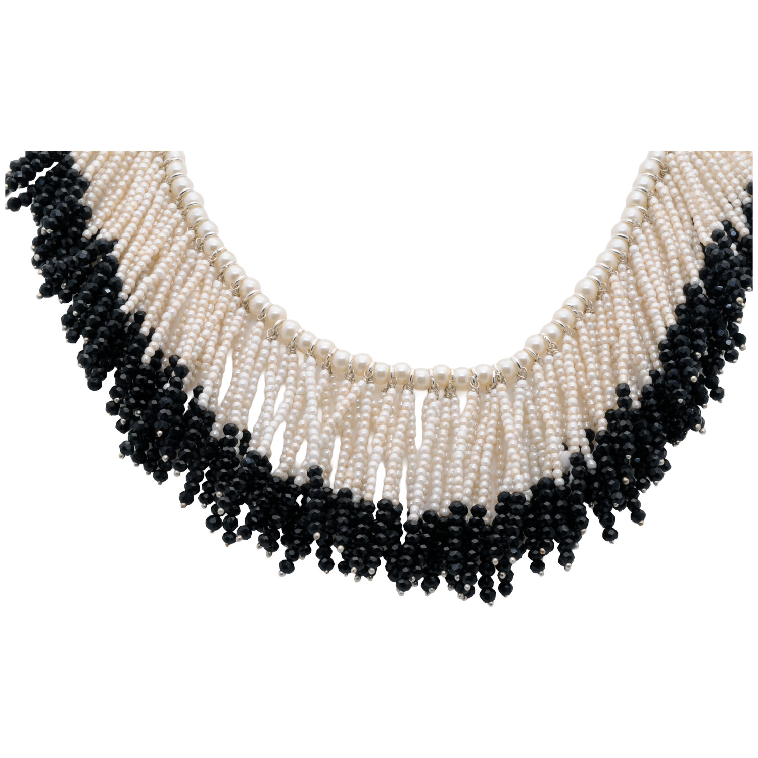 Gehna Jaipur Handmade Black Spinel Color Faceted Bead & Pearl Necklace For Girls & Women FN-1286 - Image 6