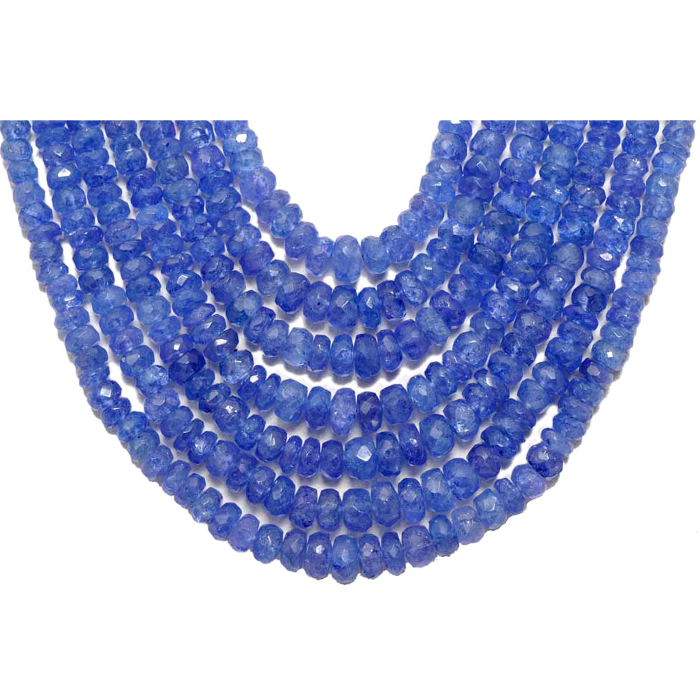 7 Lines Tanzanite Gemstone Faceted Beads Necklace - Image 3