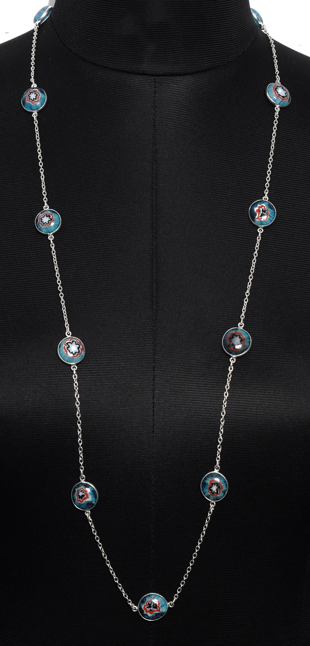 Aqeeq Gemstone Chain In . Sterling Silver Overlay