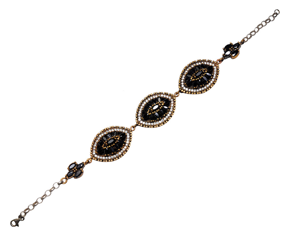 Spinel & Topaz Gemstone Studded Silver Bracelet