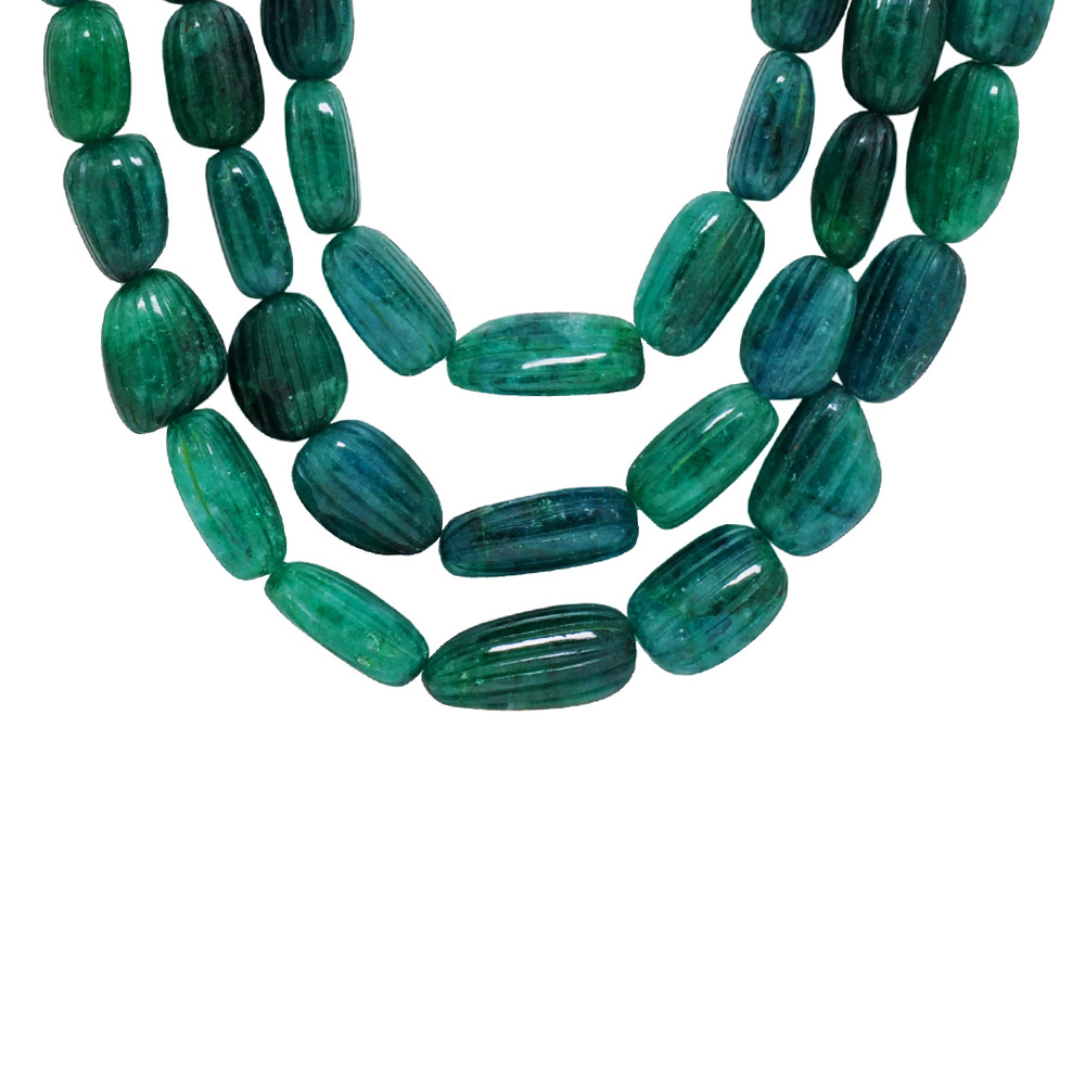 3 Rows Of Emerald Gemstone Beads - Image 4