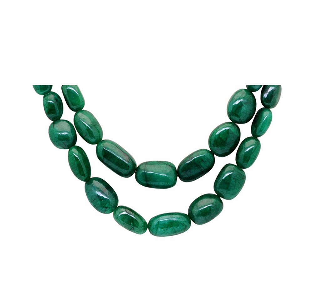 2 Rows Of Emerald Gemstone Beads - Image 5