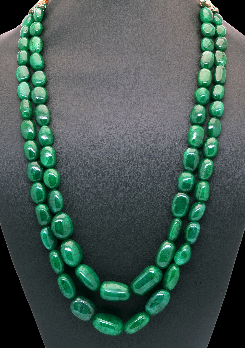 2 Rows Of Emerald Gemstone Beads - Image 4