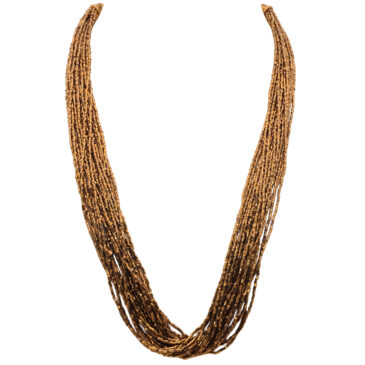 20 Rowss Of Beautiful Golden Pyrite Glass Bead Necklaces