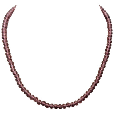 Amethyst Color Zircon Faceted Beads Necklace