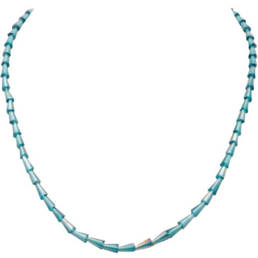 Blue Topaz Color Zircon Faceted Drop Shape Beads Necklace