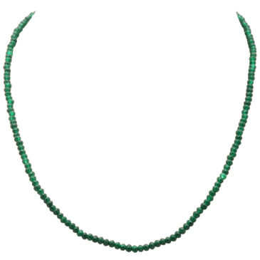 Emerald Green Color Zircon Faceted Beads Necklace