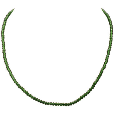 T-Savorite Green Color Zircon Faceted Beads Necklace