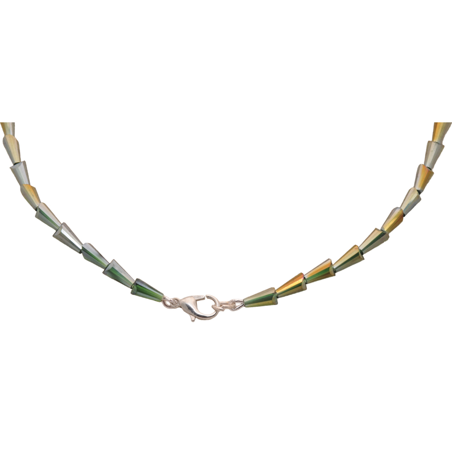 Tourmaline Color Faceted Zircon Drop Shape Beads Necklace - Image 3