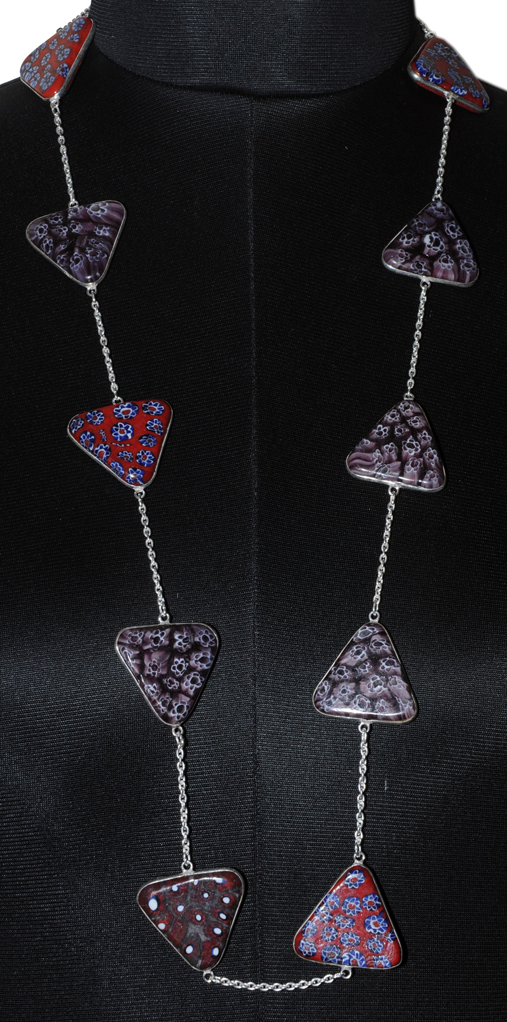 Rainbow Calcite Gemstone Studded Chain In . Sterling Silver Overlay