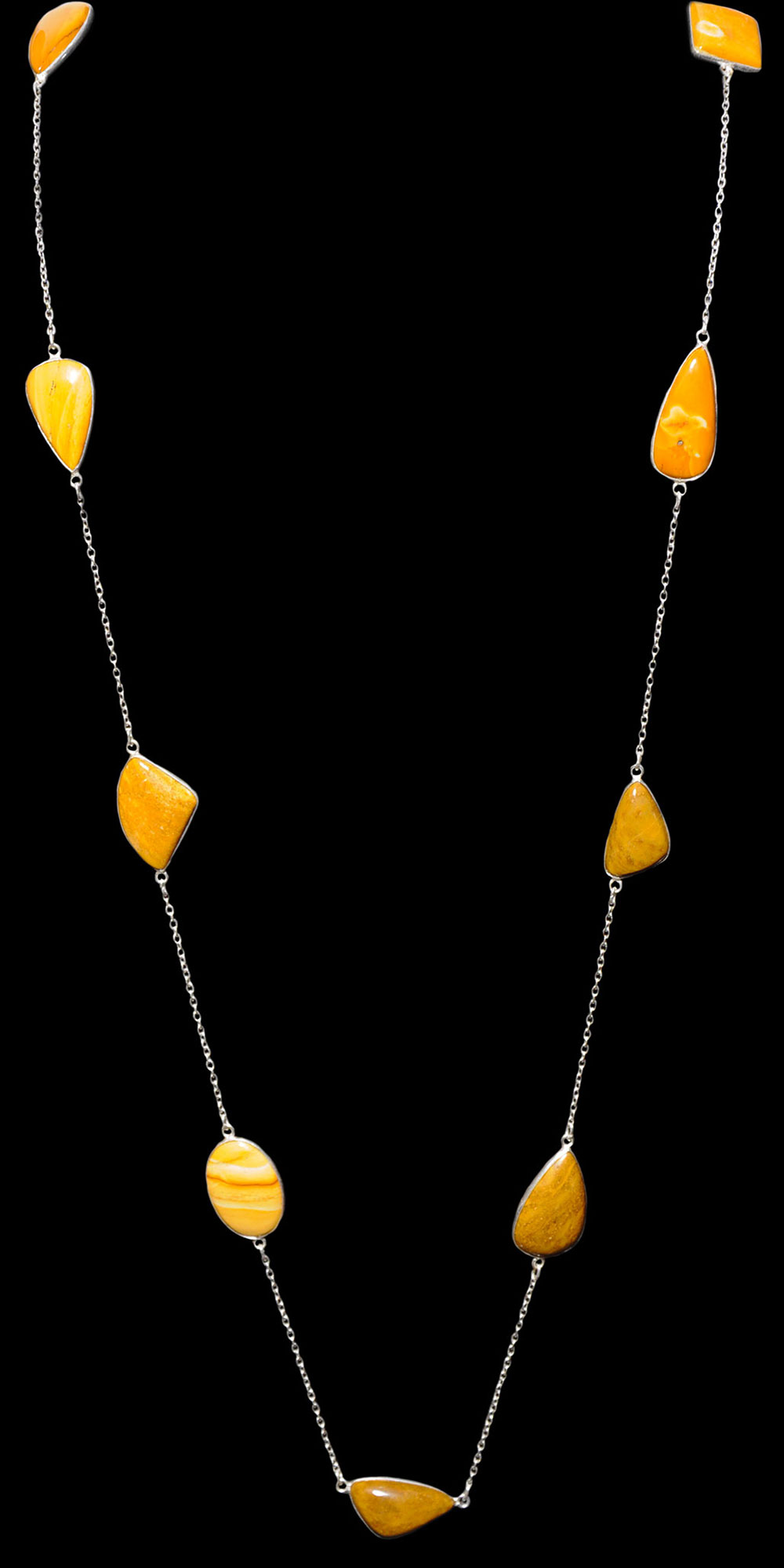 Yellow Jasper gemstone  chain made in .925 sterling silver overlay metal