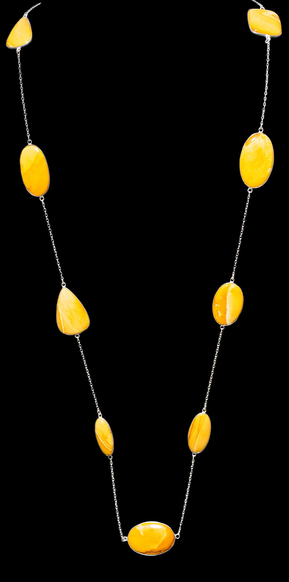 Yellow Jasper gemstone  chain made in .925 sterling silver overlay metal