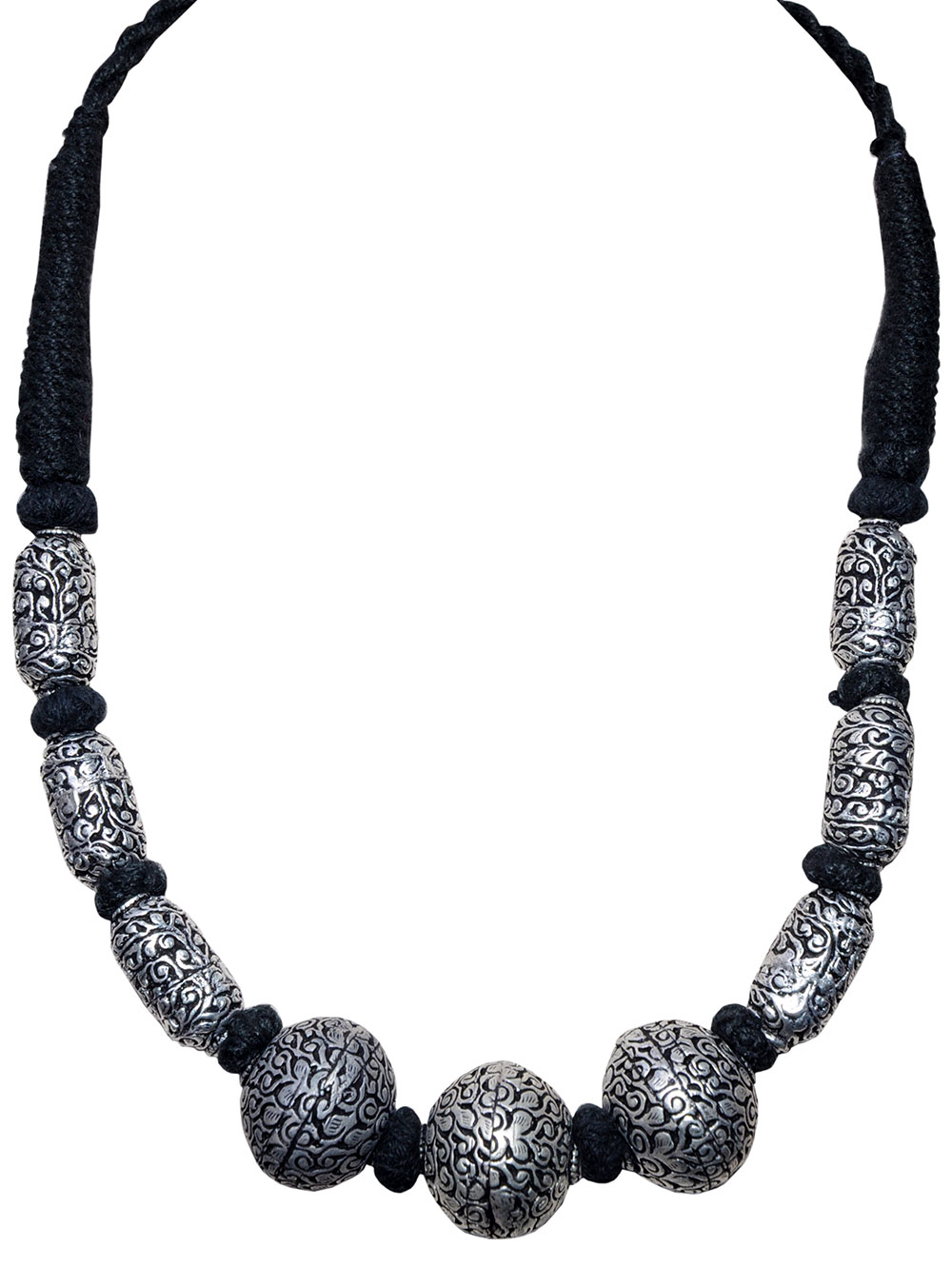 Oxidized necklace In .925 Silver Overlay