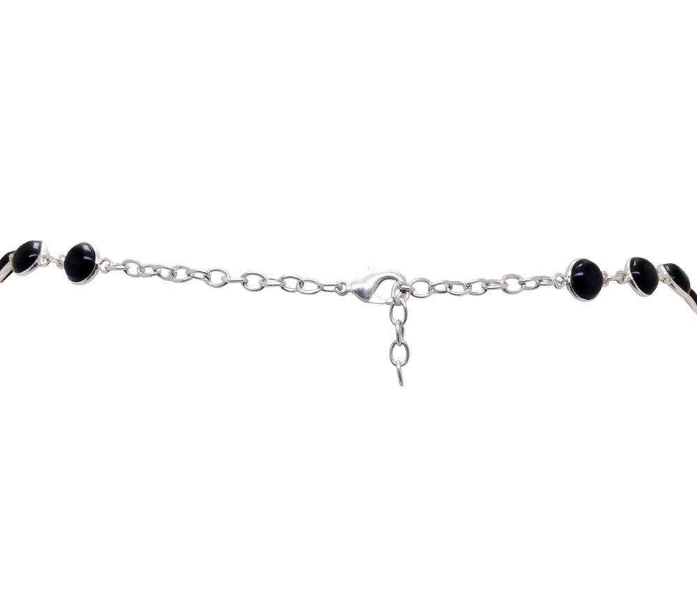 black onyx gemstone studded necklace - Image 3