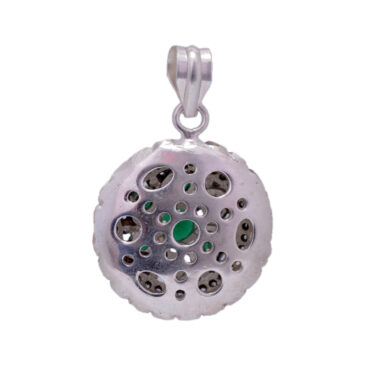 Green Onyx 925 Sterling Silver Overlay Pendant
